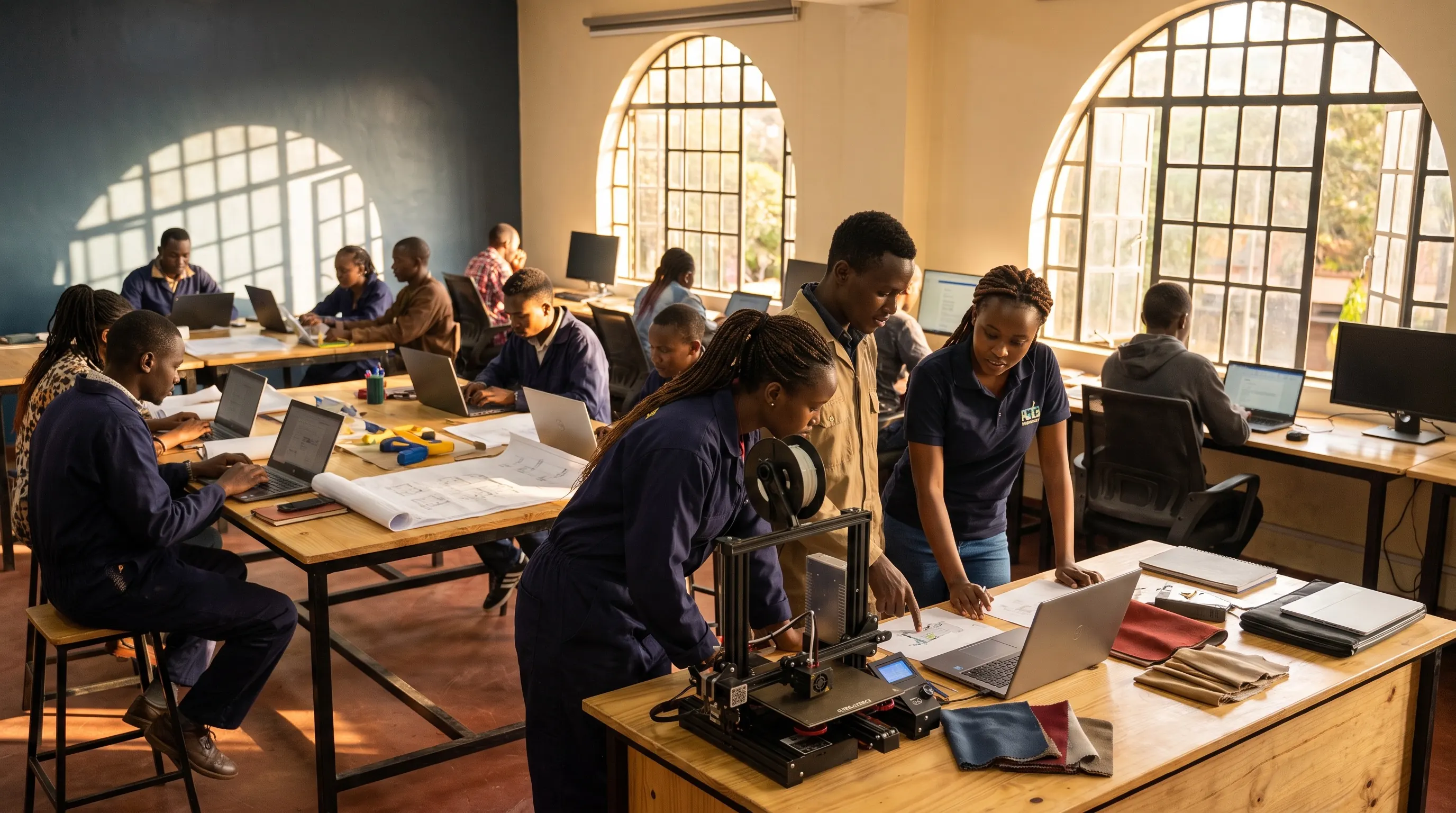 Documentary-style photograph representing Youth & Employment across East Africa